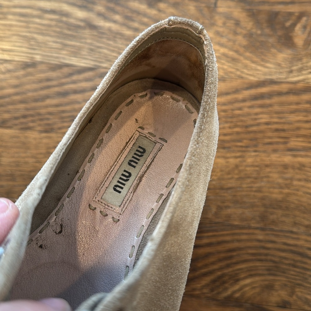 Miu Miu Deserto Suede Espadrille Platform Sneakers - Picture 12 of 16